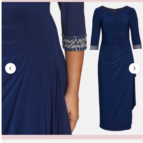 Alex Evenings Embellished Faux Wrap Gown (Plus Size), size 24W - Picture 2 of 12